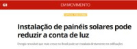 <strong>Leia mais sobre</strong><br />Site G1 sobre viabilidade da energia solar com entrevista de Mauro Lerer Site G1 sobre viabilidade da energia solar com entrevista de Mauro Lerer