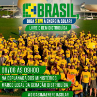 <strong>Leia mais sobre</strong><br />Diga SIM à Energia Solar: manifestação no dia 08/06 em Brasília Diga SIM à Energia Solar: manifestação no dia 08/06 em Brasília