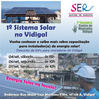 <strong>Leia mais sobre</strong><br />Venha conhecer energia solar no Vidigal neste fim de semana! Venha conhecer energia solar no Vidigal neste fim de semana!