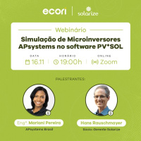 <strong>Leia mais sobre</strong><br />Gravação do webinar: Simulação de Microinversores APsystems no software PV*SOL Gravação do webinar: Simulação de Microinversores APsystems no software PV*SOL