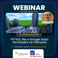 <strong>Leia mais sobre</strong><br />Webinar: PV*SOL flex e Google Solar - duas novidades na Intersolar para você aproveitar o desconto 20% + 5% Webinar: PV*SOL flex e Google Solar - duas novidades na Intersolar para você aproveitar o desconto 20% + 5%