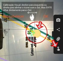 Ajuste da calibragem pelo sol Ajuste da calibragem pelo sol